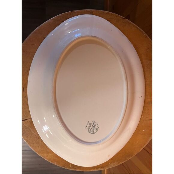 Homer Laughlin Eggshell Nautilus Platter Platinum striped - Picture 11 of 12